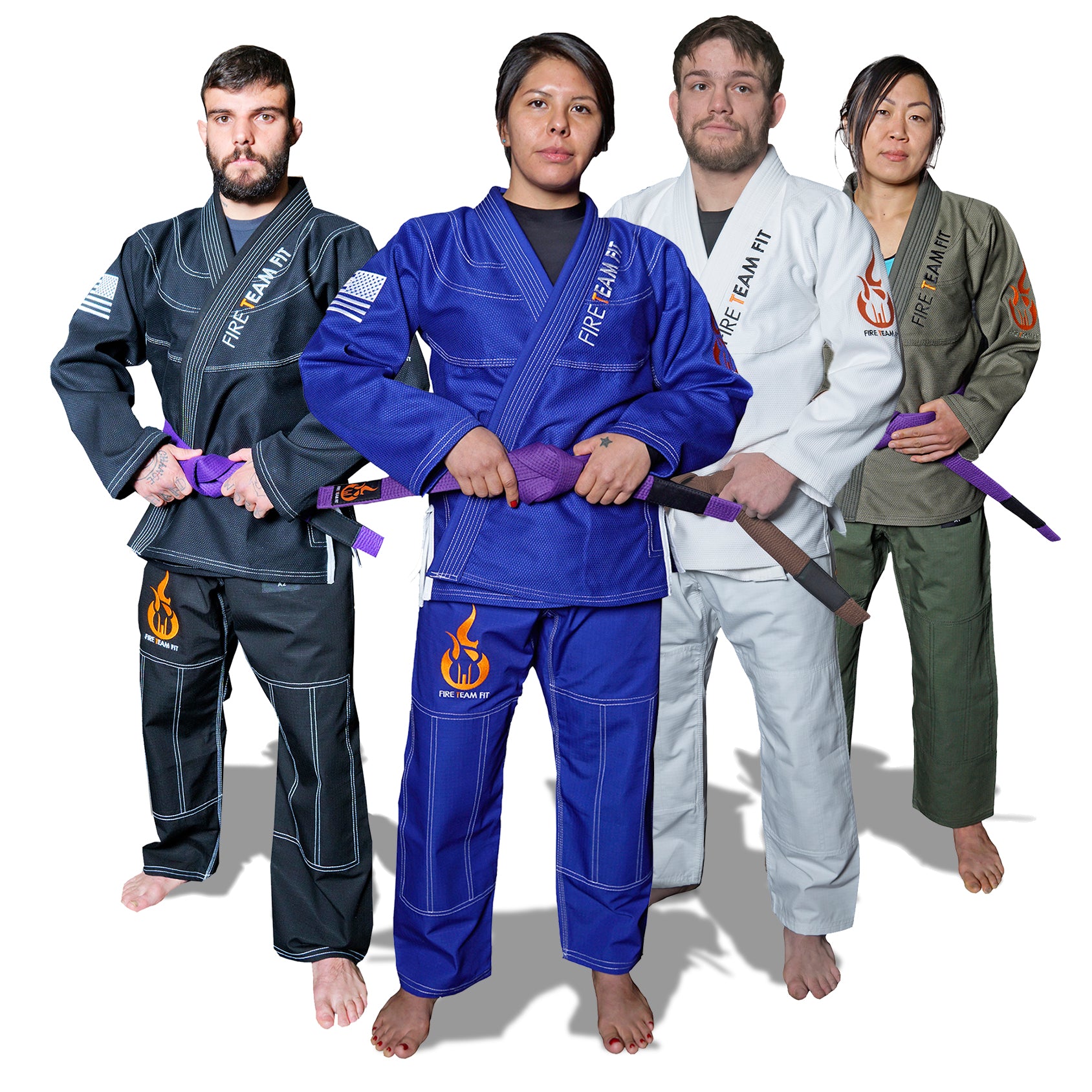 Fire Team Fit BJJ Gi, Jiu Jitsu Gi, Mens and Womens Kimono, Preshrunk, Brazilian Jiu Jitsu Gi with Free White Belt