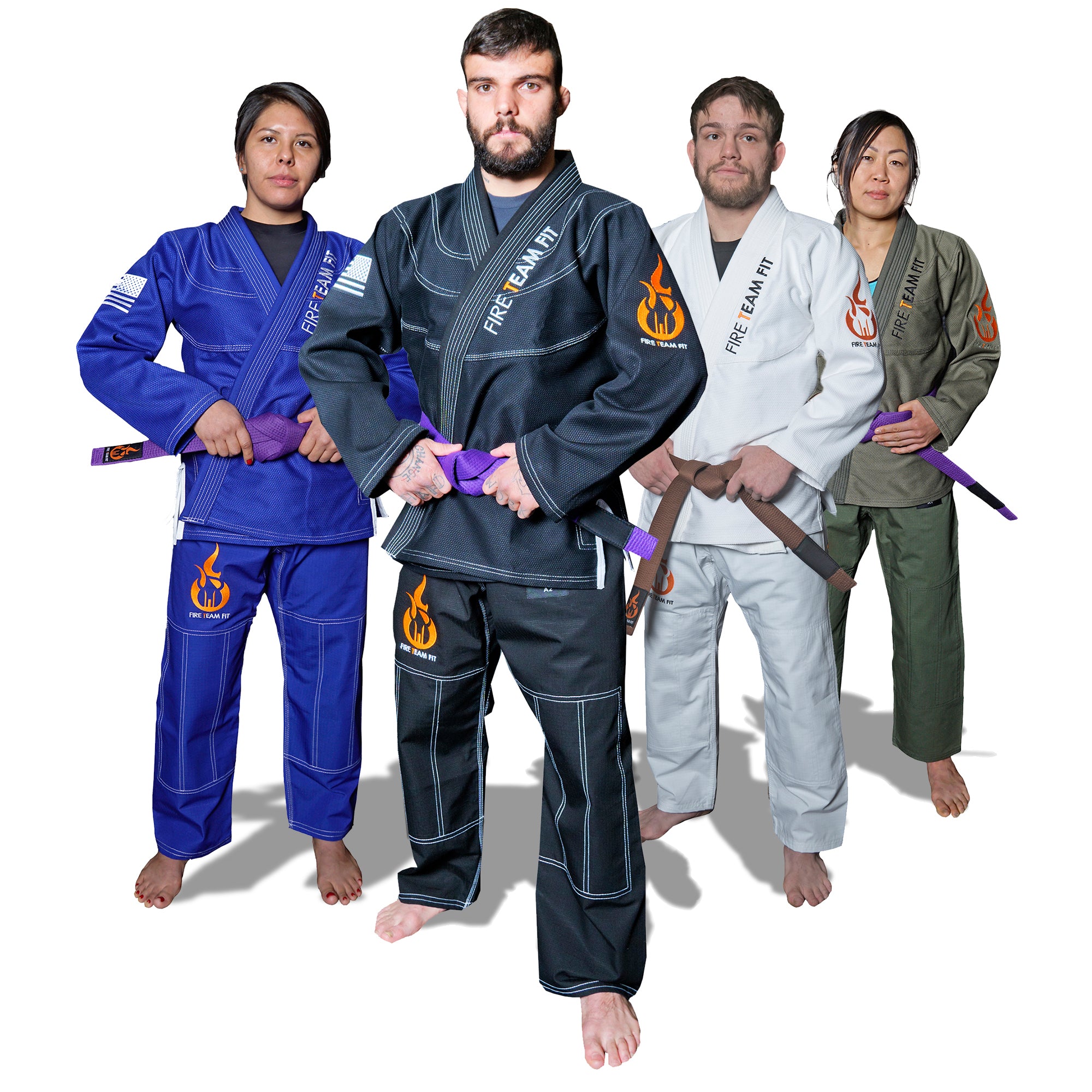 Fire Team Fit BJJ Gi, Jiu Jitsu Gi, Mens and Womens Kimono, Preshrunk, Brazilian Jiu Jitsu Gi with Free White Belt