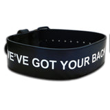 Fire Team Fit "We got your back" leather belt