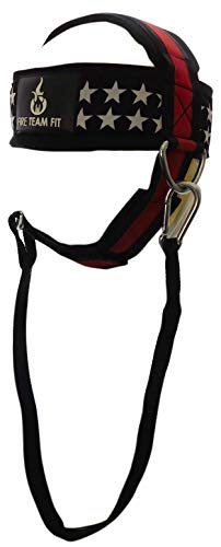 Fire Team Fit Neck Harness for Weightlifting, Neck Exerciser, Head Harness Building Iron Neck Strength, Padded & Adjustable Straps